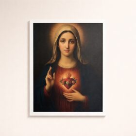 virgin-mary-sacred-heart-laminated-frame