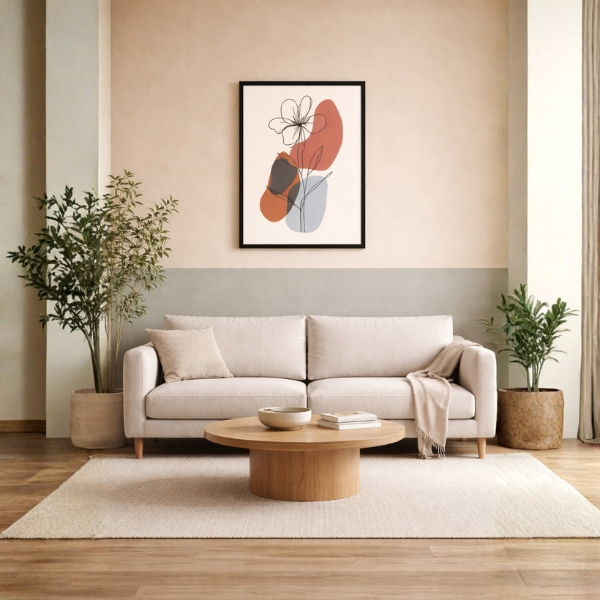 Abstract Floral Line Art Wall Frame (SICR00105) - Image 2