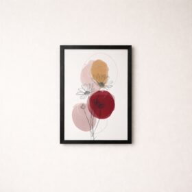 abstract-floral-minimalist-black-laminated-frame-20x16
