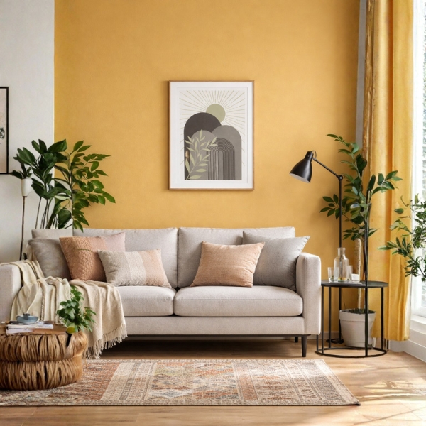 Abstract Green Arch & Sun Minimalist Framed Wall Art (SICR00111) - Image 3