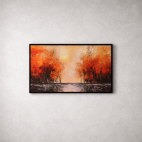 autumn-blaze-abstract-landscape-laminated-wall-frame