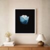 blue-lotus-bloom-laminated-wall-art-frame