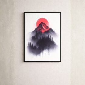 crimson-peak-mountain-mist-laminated-wall-art-frame