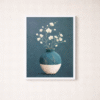 elegant-blue-beige-floral-vase-wall-art-laminated-frame