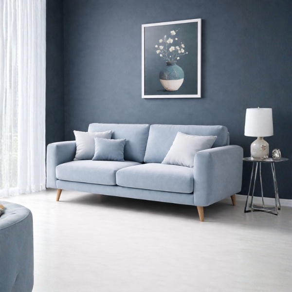 Elegant Blue & Beige Floral Vase Wall Art Frame Crimson Peak Mountain Mist Wall Art Frame (SICR00135) - Image 3