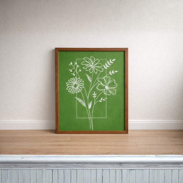green-floral-line-art-laminated-wall-frame-20x16