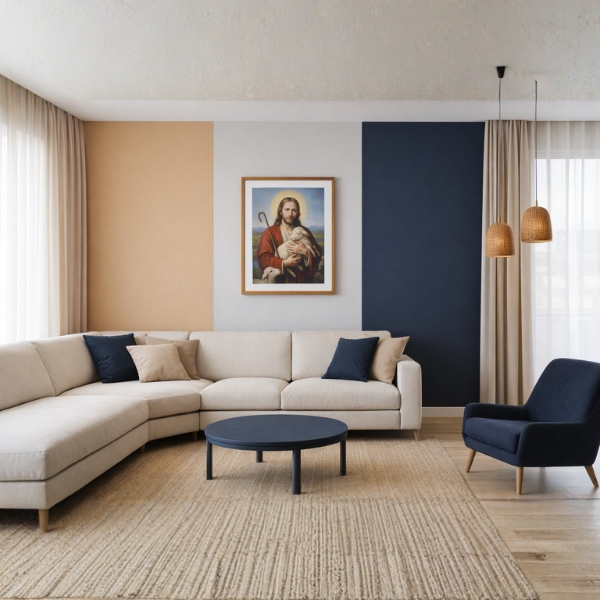 Jesus Christ – The Good Shepherd Laminated Wall Frame (SICR00151) - Image 2