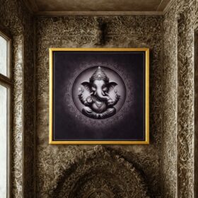 lord-ganesha-monochrome-framed-wall-art