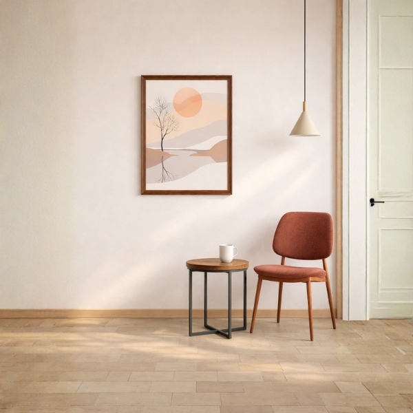 Minimal Abstract Sunset Landscape Framed Wall Art (SICR00165) - Image 2