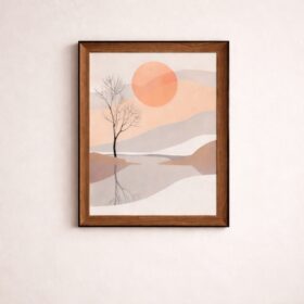minimal-abstract-sunset-landscape-framed-wall-art