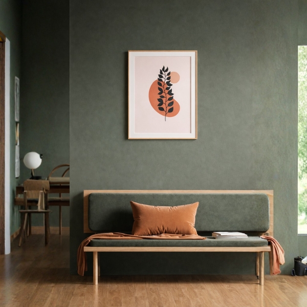 Minimalist Botanical Abstract Framed Wall Art (SICR00169) - Image 3