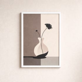 minimalist-dual-tone-vase-wall-art-laminated-frame