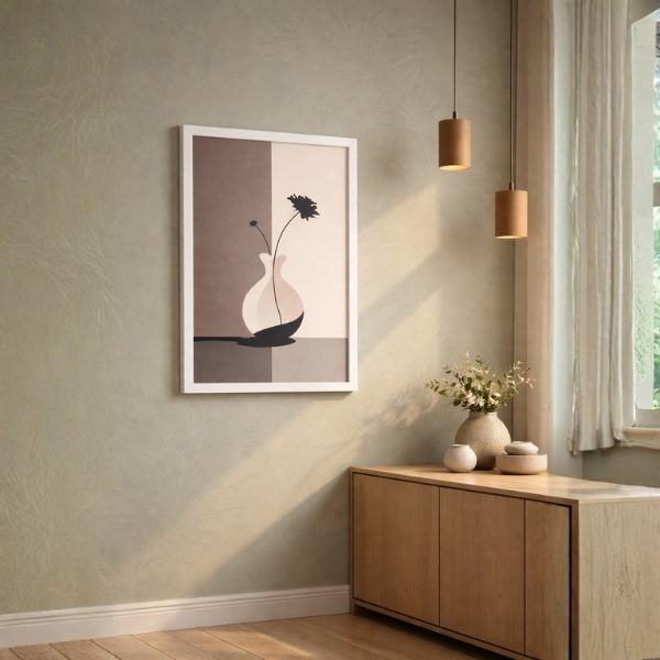 Minimalist Dual-Tone Vase Wall Art Frame (SICR00173) - Image 3
