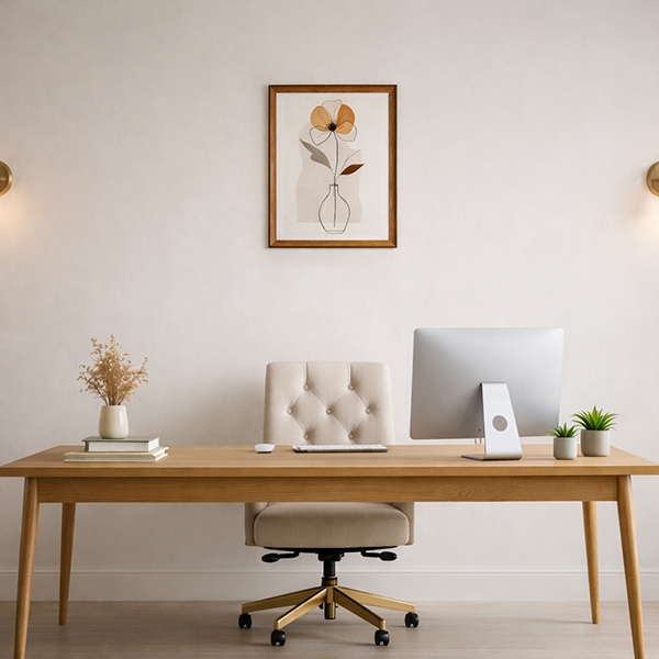 Minimalist Floral Vase Illustration Framed Wall Art (SICR00176) - Image 3