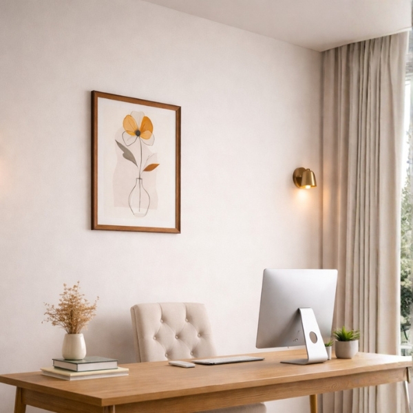 Minimalist Floral Vase Illustration Framed Wall Art (SICR00176) - Image 2