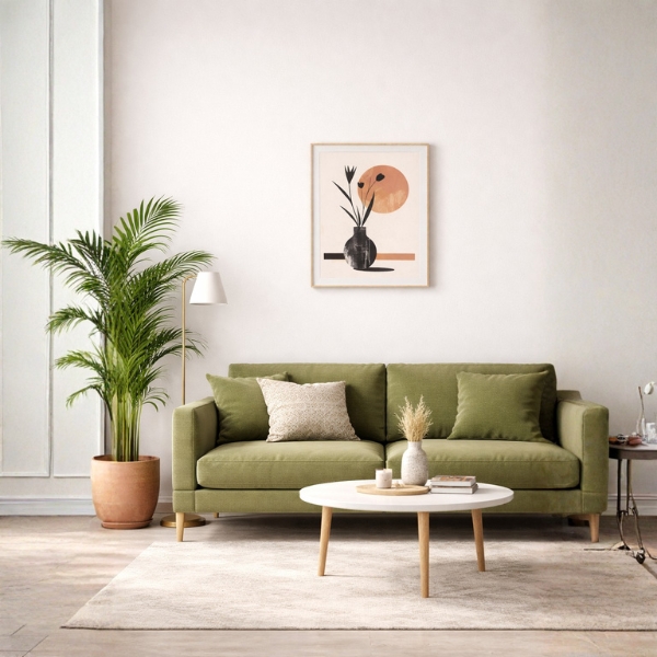 Minimalist Vase & Sun Abstract Framed Wall Art (SICR00181) - Image 3