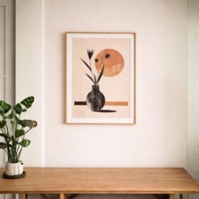 minimalist-vase-sun-abstract-framed-wall-art