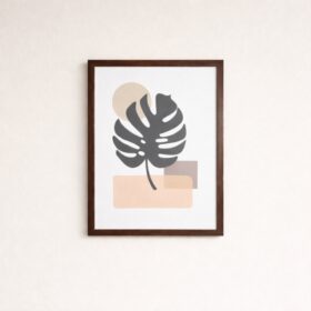 modern-minimalist-monstera-leaf-laminated-frame-wall-art