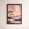 moonlit-desert-landscape-laminated-wall-frame