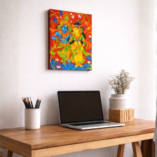 Radha Krishna Divine Love Laminated Wall Frame (SICR00193) - Image 3