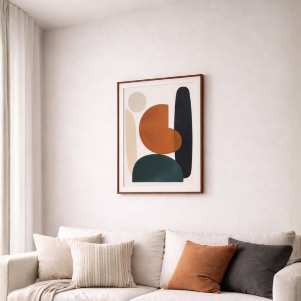 Abstract Geometric Shapes Framed Wall Art (SICR00110) - Image 2