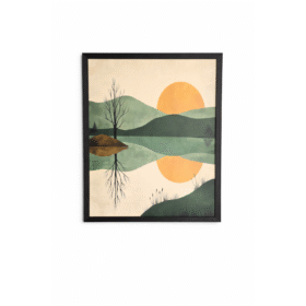 sunset-reflection-landscape-laminated-frame