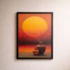 sunset-serenity-vase-wall-art-laminated-frame