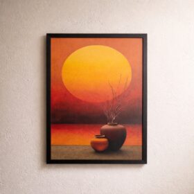 sunset-serenity-vase-wall-art-laminated-frame