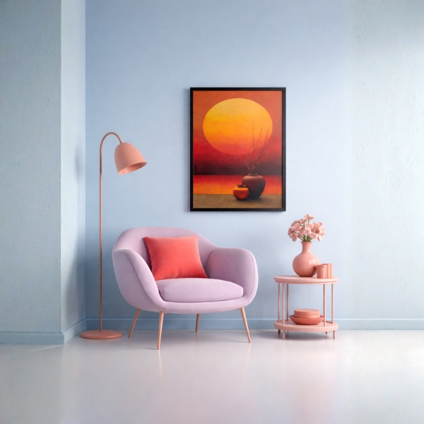 Sunset Serenity Vase Wall Art Frame (SICR00211) - Image 2