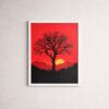sunset-silhouette-tree-laminated-wall-art-frame