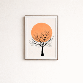 sunset-tree-silhouette-framed-wall-art