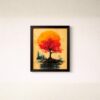 sunset-tree-wooden-art-laminated-frame
