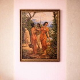 traditional-indian-village-scene-art-laminated-frame