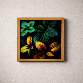 vibrant-tropical-leaves-framed-wall-art
