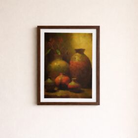 vintage-earthen-pots-still-life-laminated-frame