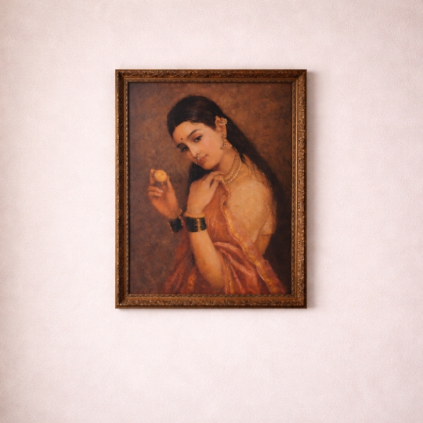 vintage-indian-lady-traditional-art-laminated-wall-frame