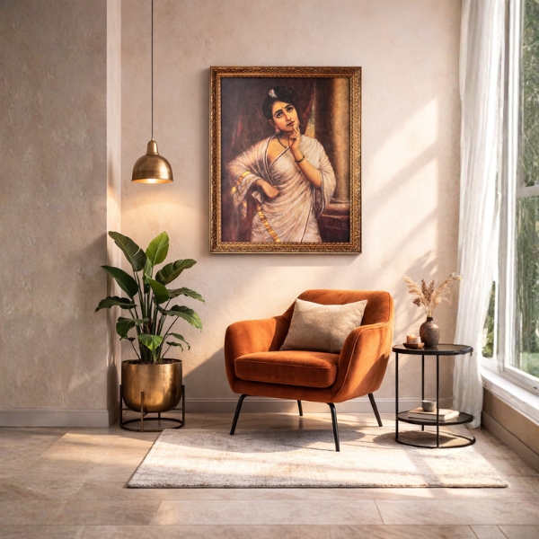 Vintage Indian Woman Classic Art Laminated Frame (SICR00227) - Image 2