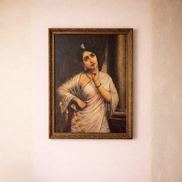 vintage-indian-woman-classic-art-laminated-frame