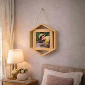 hexagon-wooden-hanging-laminated-photo-frame