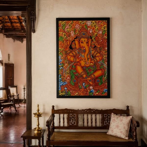 Divine Ganesha Traditional Art Frame ( SICR000244 )