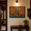 Krishna & Radha Traditional Kalamkari Art Frame ( SICR000247 )